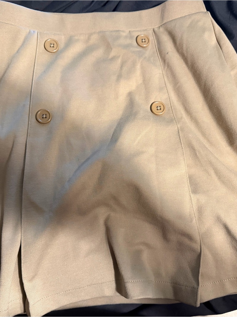 Lands' End Girls' Tan Button-Front Skort